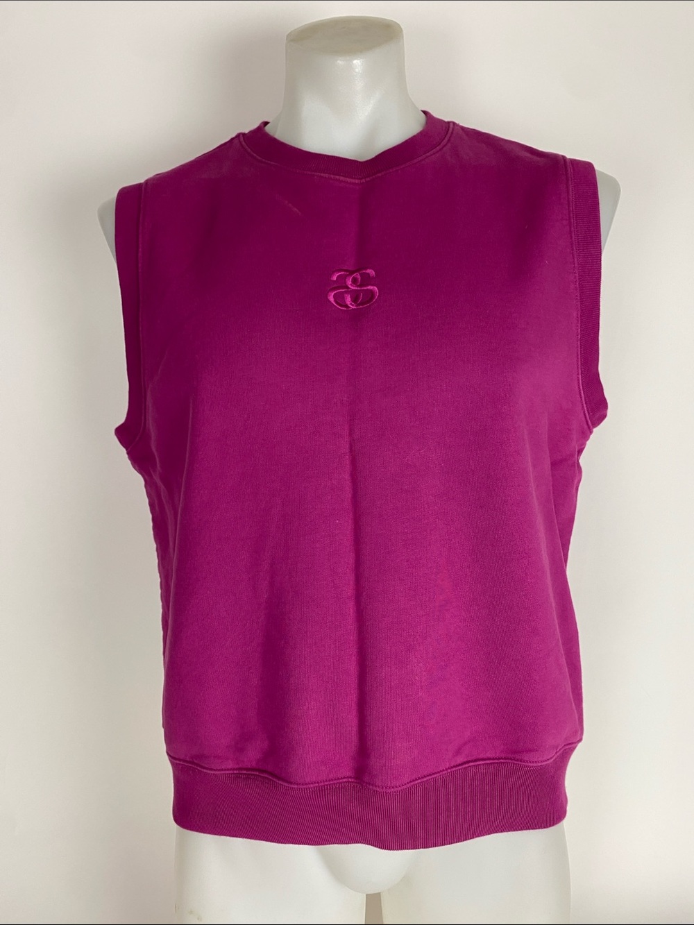 Stüssy SS-Link Fleece Vest Magenta Men’s Size Small